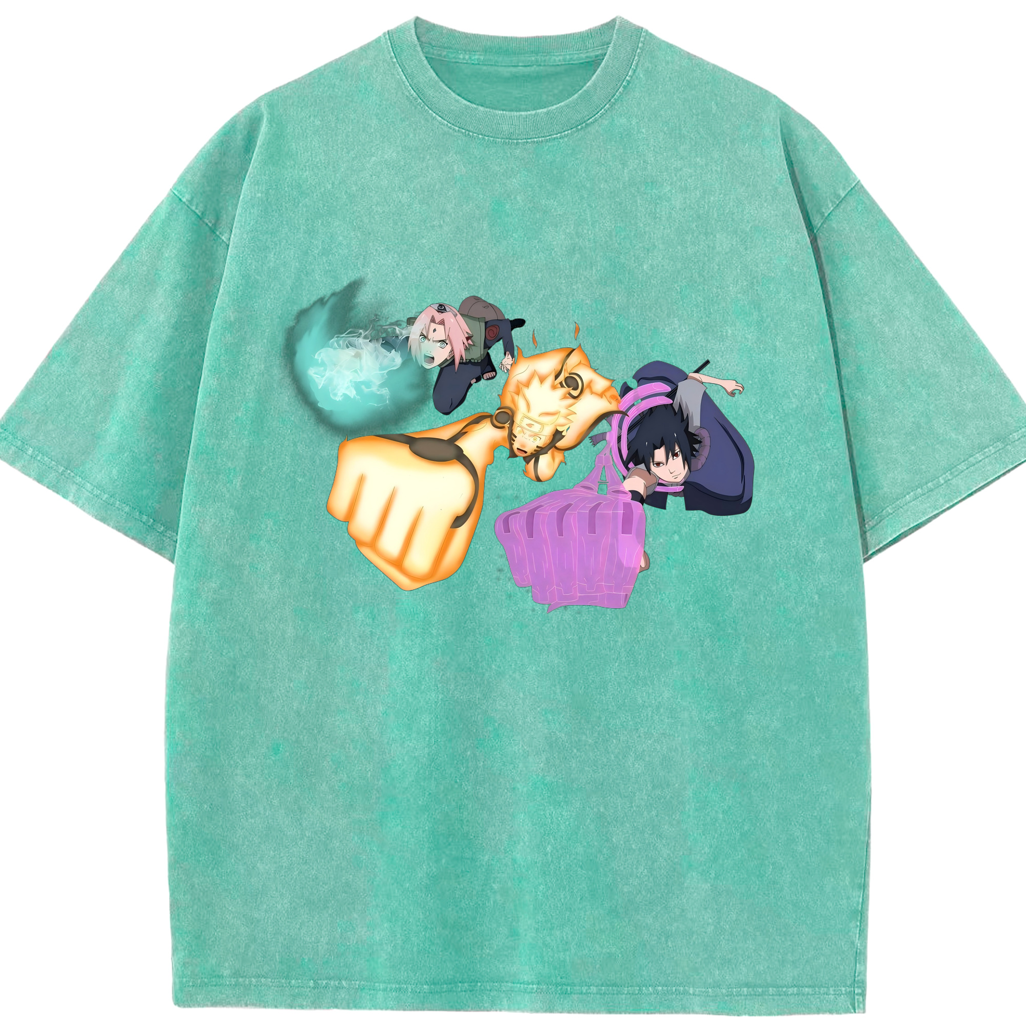 （画像用） NARUTO -ナルト- うずまき ナルト Uzumaki Naruto 綿100% ヴィンテージ風 半袖Tシャツ（フロントプリント）